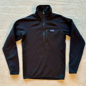Patagonia Performance Better Sweater Black 1/4 Zip Mens Small
